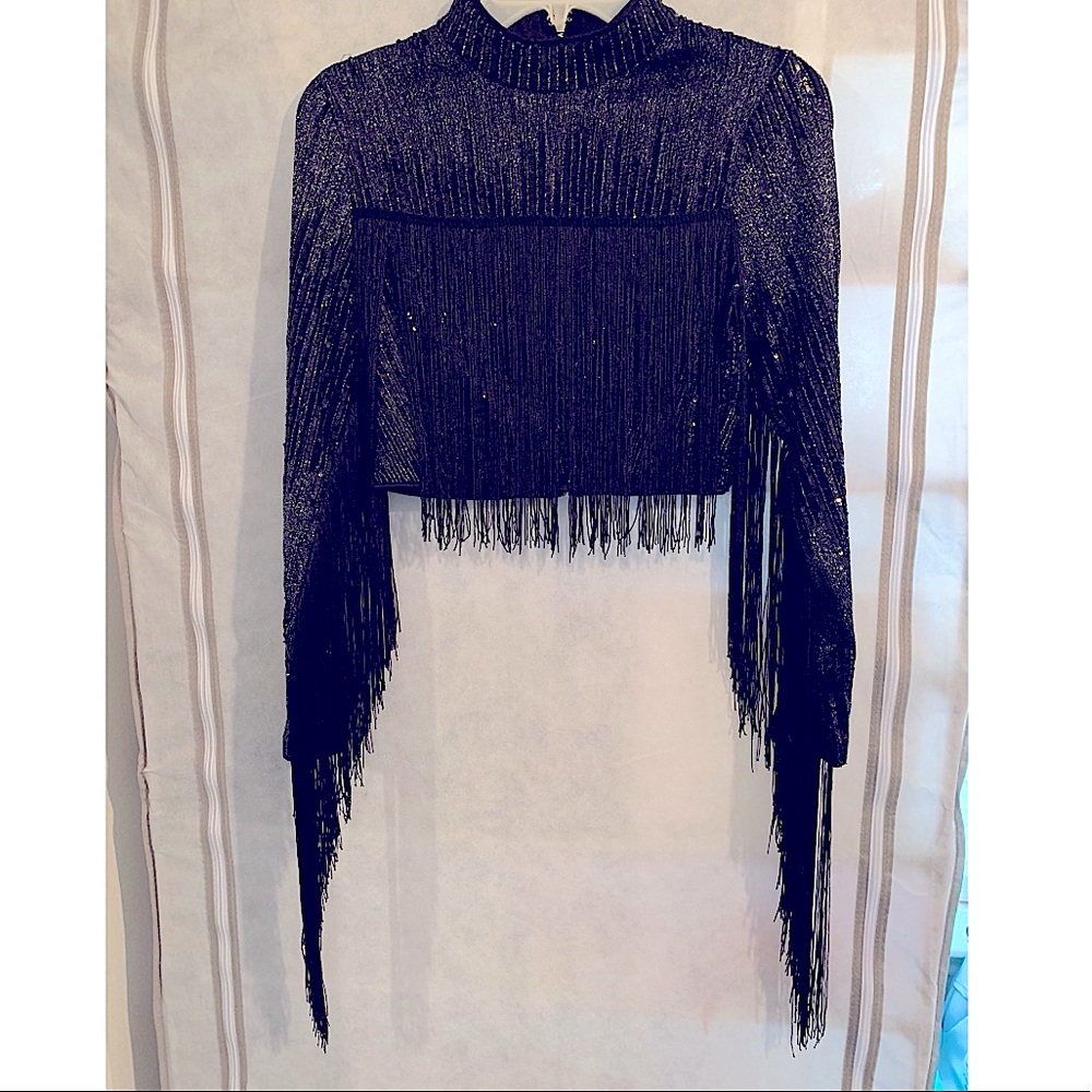 Fashion Nova fringe crop top